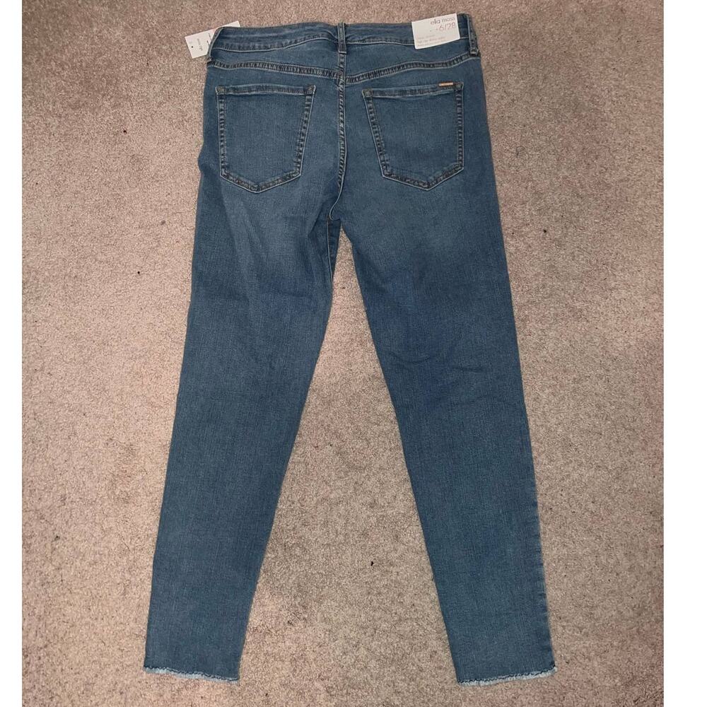 New Ella Moss Ariana High Rise Skinny Ankle Raw Hem Jeans size 6/28 - Picture 6 of 7
